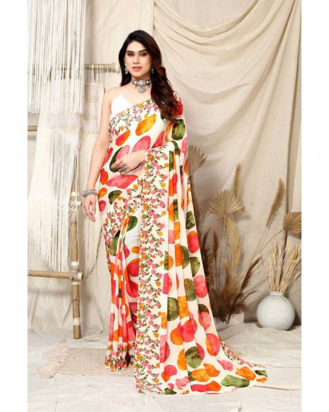 MG 320 Soft Georgette Printed Daily Wear Sarees Catalog